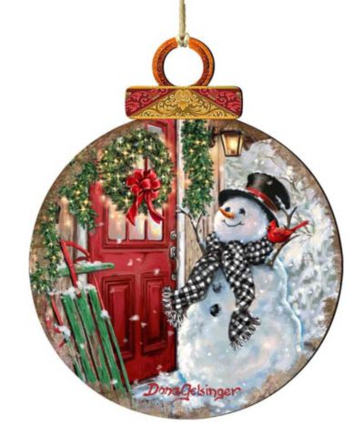 Праздничное украшение Designocracy Snowman Winter Arrival