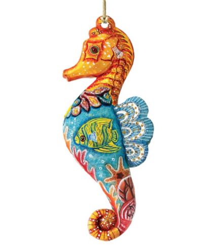Рождественское украшение Designocracy Seahorse Wooden Ornament