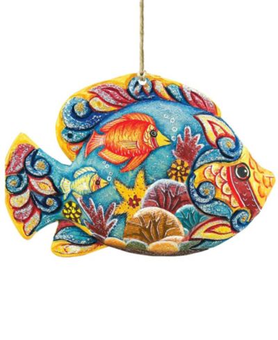 Designocracy Рождественское украшение Tropical Fish Wooden