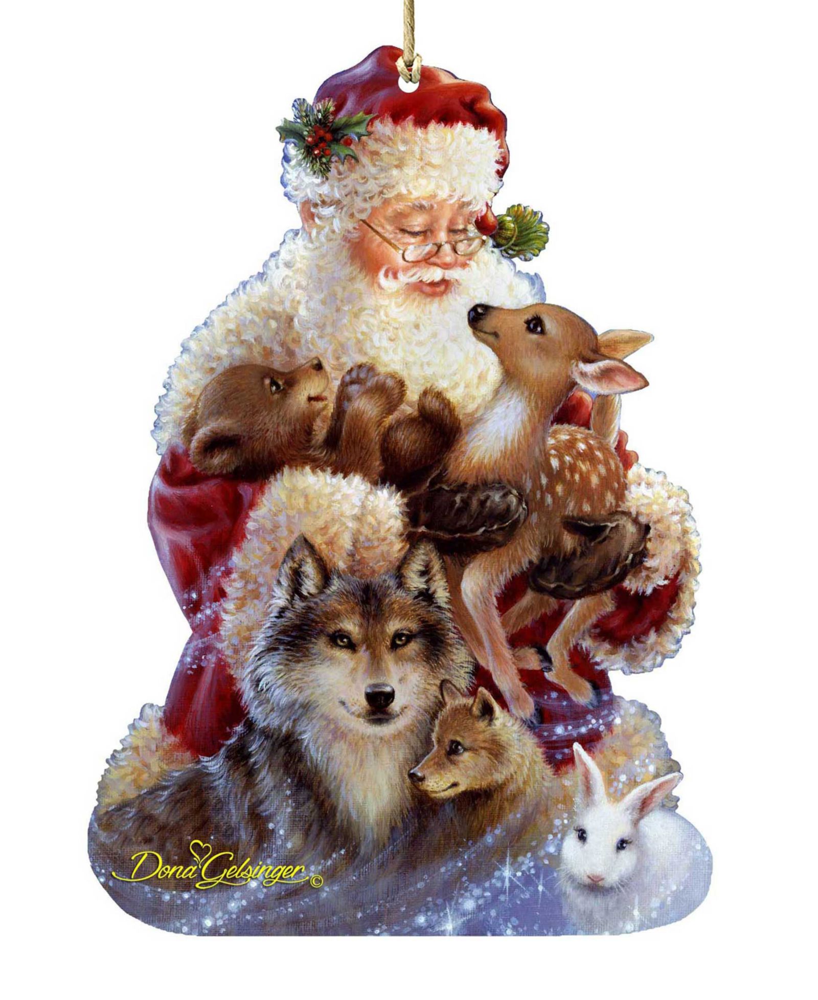 Деревянное украшение Designocracy Santa Little Friends