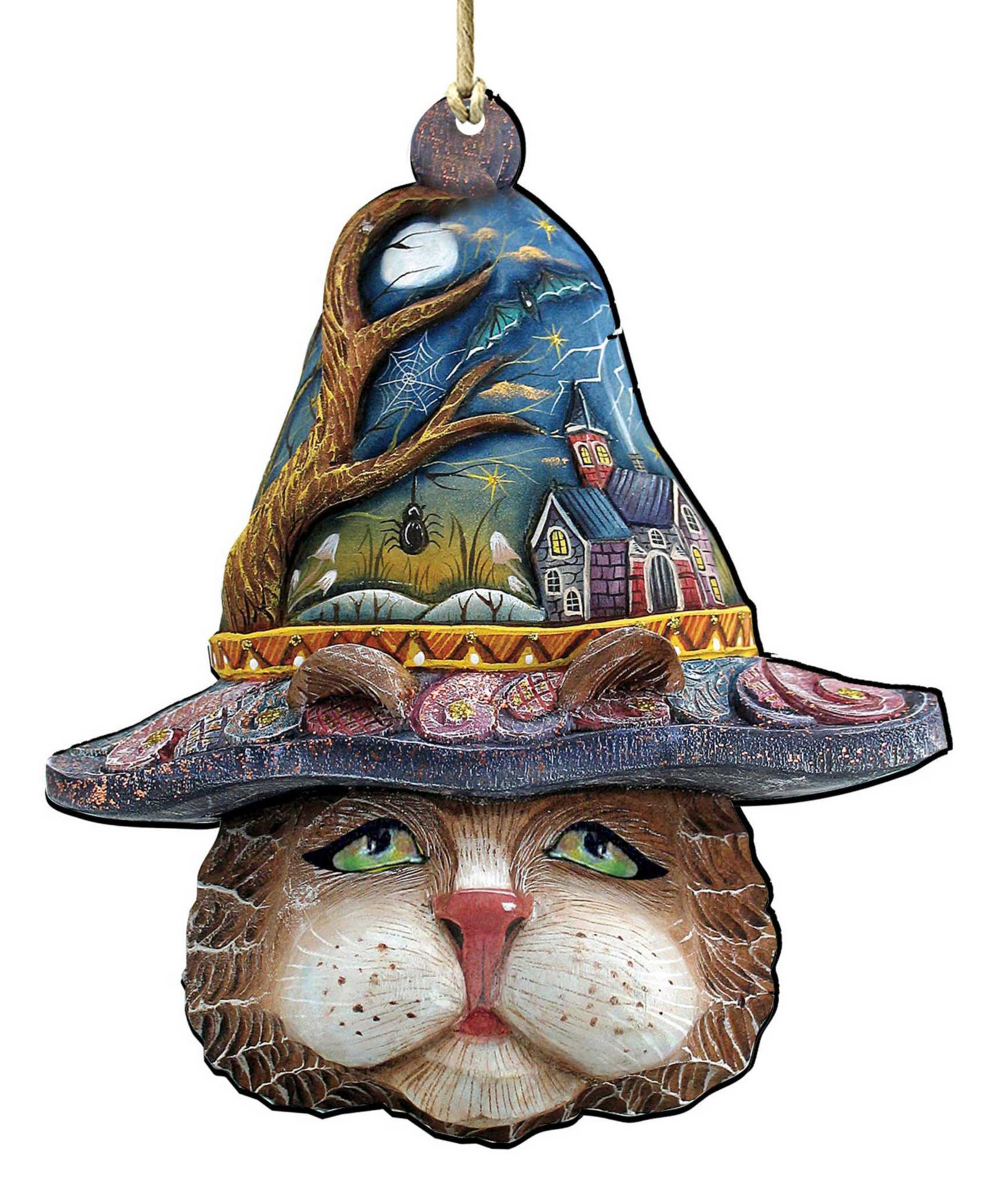 Деревянное рождественское украшение Designocracy Eve Cat Holiday