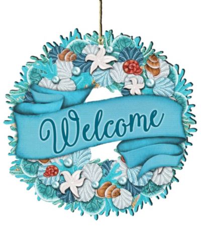 Деревянный орнамент Designocracy Welcome Wreath