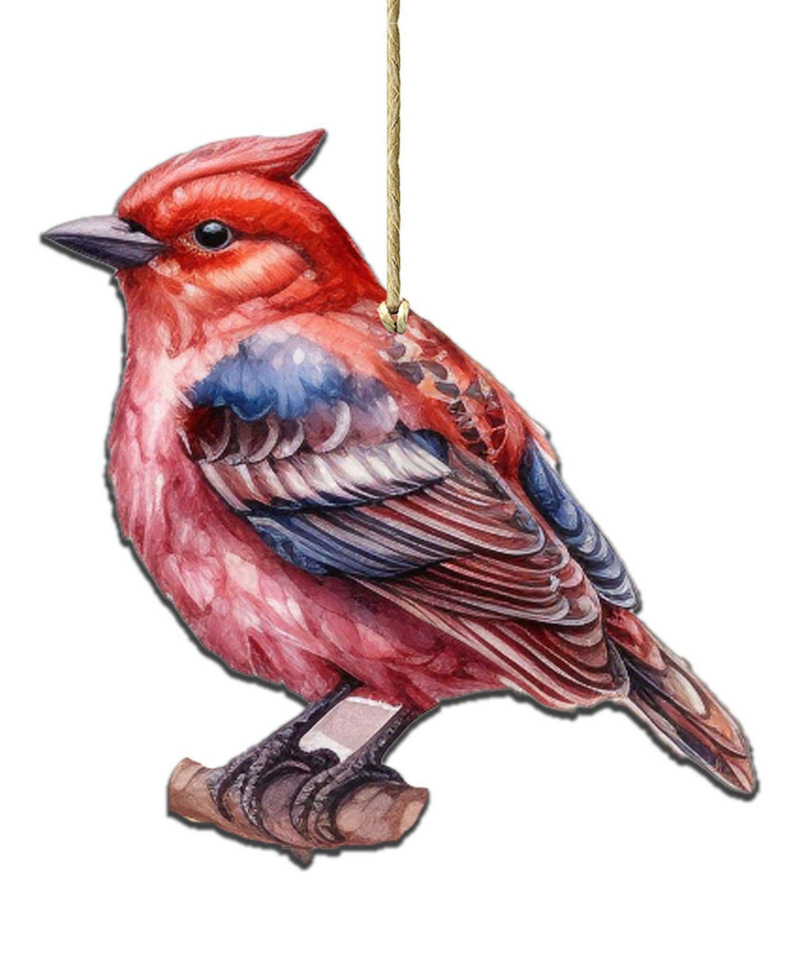 Рождественское деревянное украшение Designocracy Forest Bird