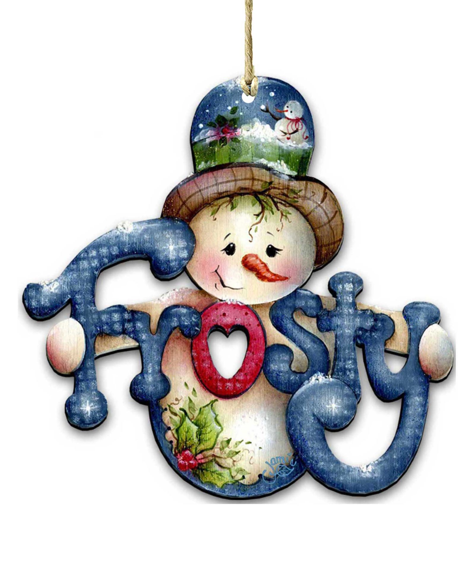 Деревянное праздничное украшение Designocracy Frosty