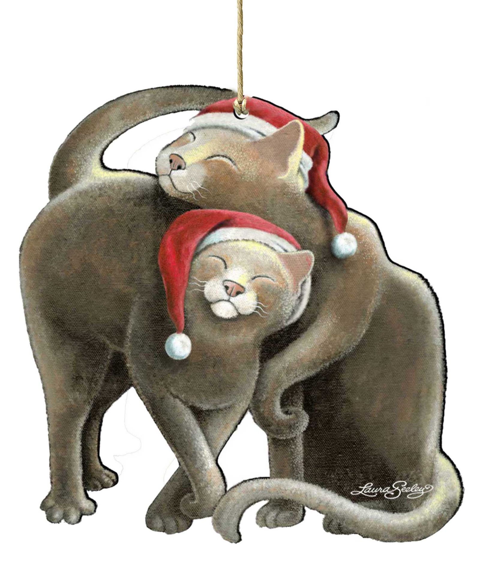 Деревянное украшение Designocracy Santa Cats