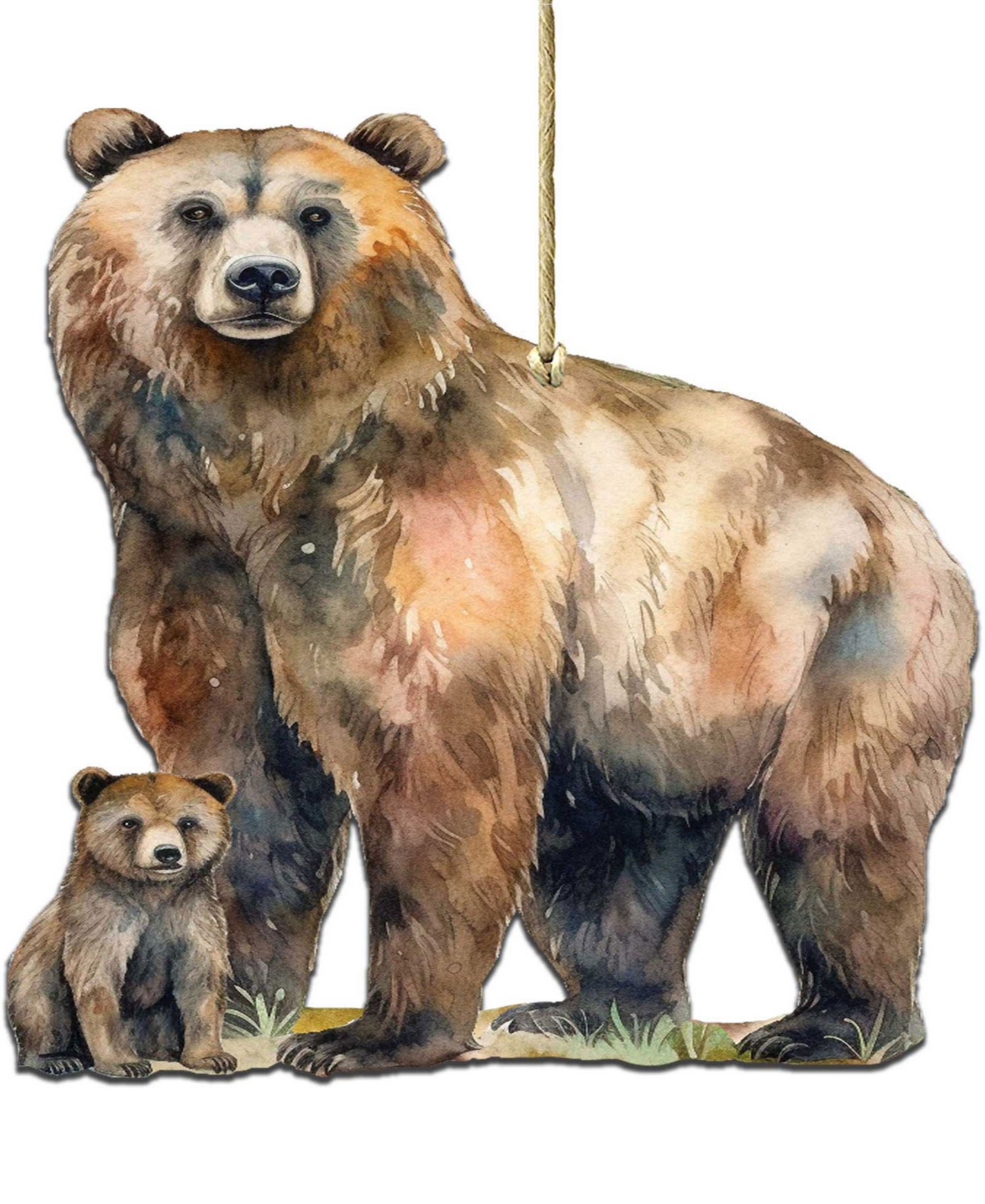 Рождественское украшение Designocracy Grizzly Bear and Cub