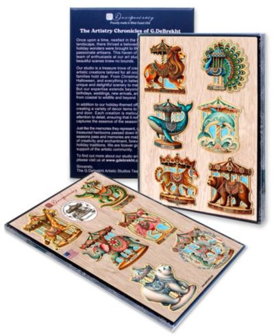 Декоративные украшения Designocracy Carousel Animals Ornaments, набор из 12 шт