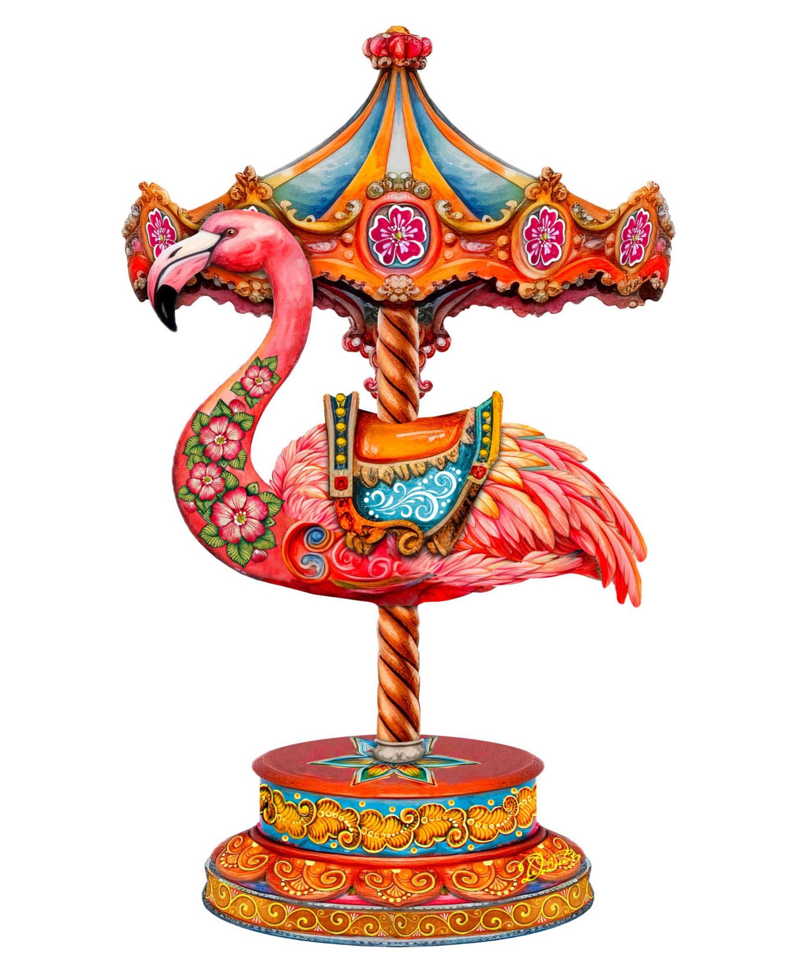 Декор для дверей Designocracy Pink Flamingo Carousel