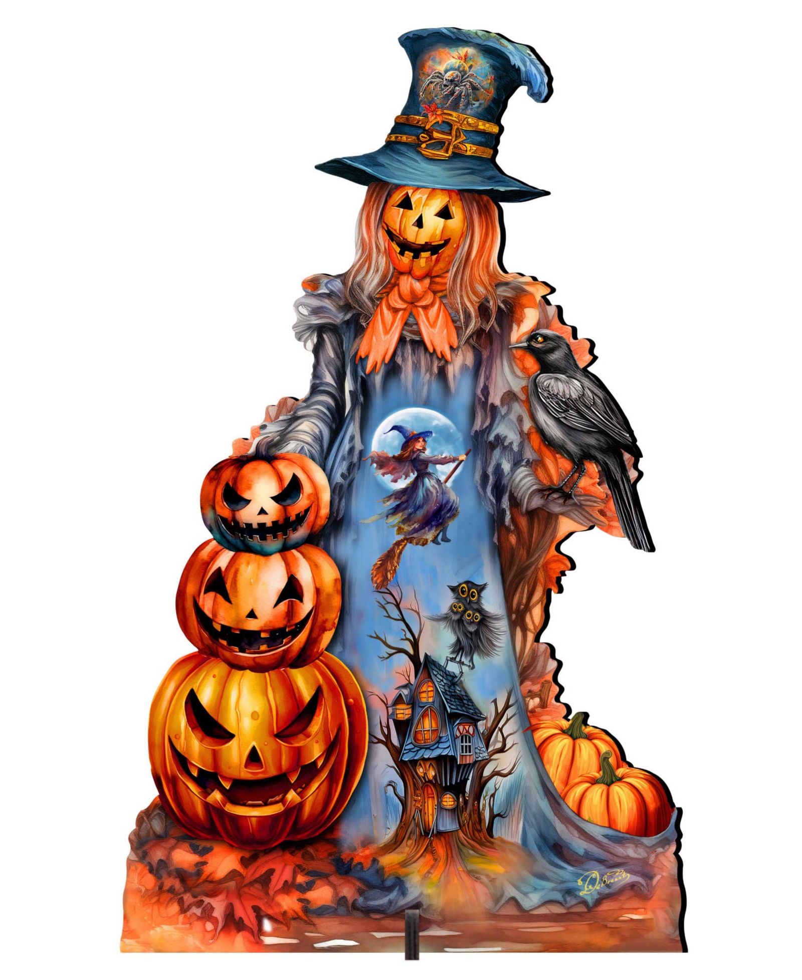 Декор для улицы Designocracy Pumpkin Scarecrow