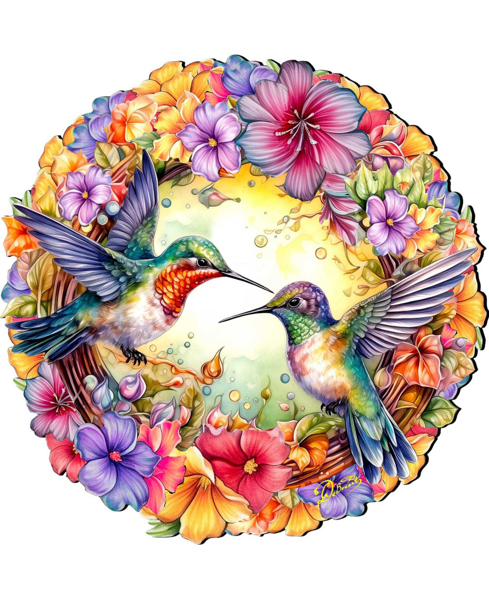 Декор для двери Designocracy Hummingbirds Holiday