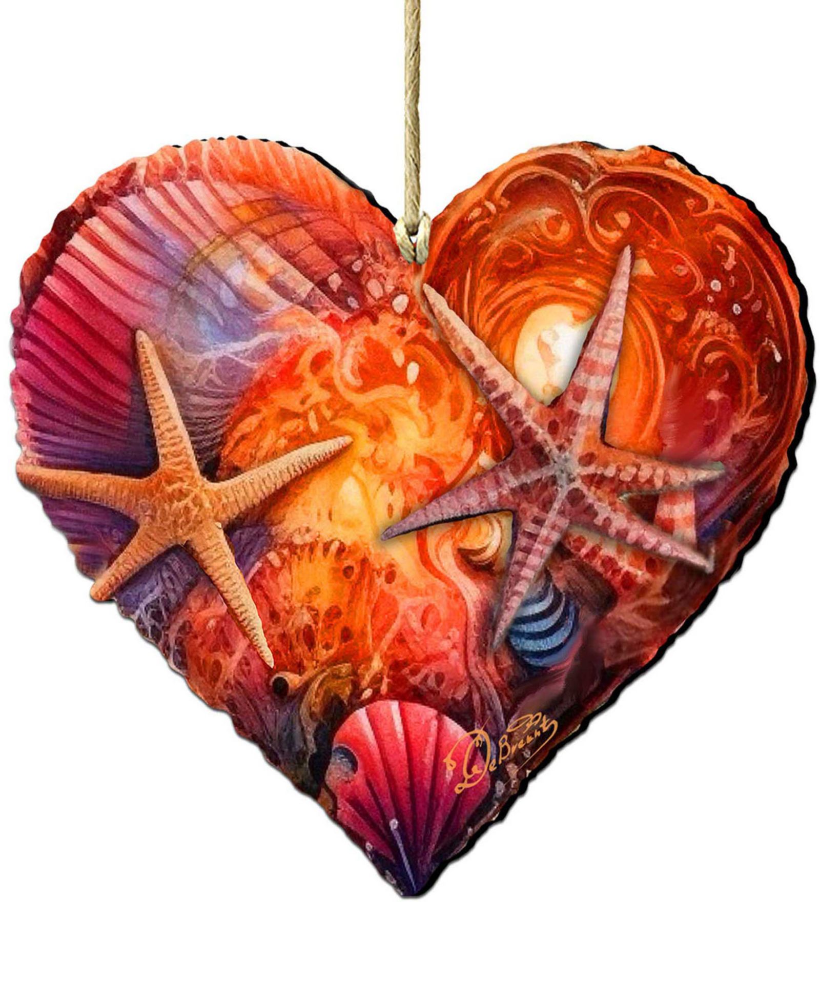 Деревянное рождественское украшение Designocracy Heart