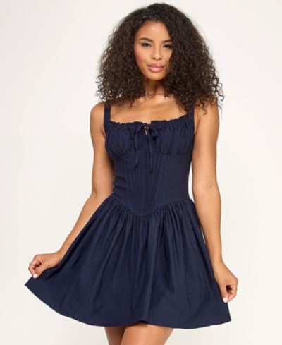 KATIA RAE Women's Soft Gathered Bust Corset Dress