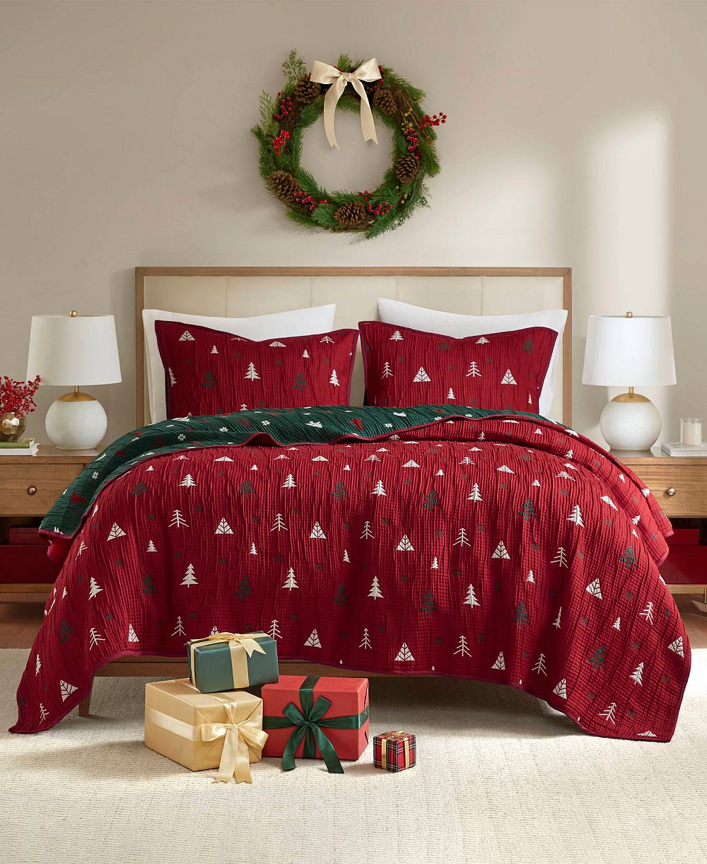 Madison Park двустороннее покрывало Winter Holiday, комплект из 3 предметов, размер King