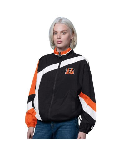 Starter Женская ветровка Cincinnati Bengals 1st Quarter Full-Zip Black/Orange