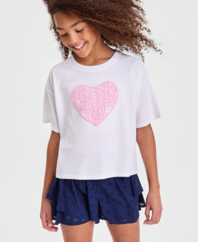 Детская укороченная футболка Epic Threads XS-XL Heart Relaxed Cropped Tee