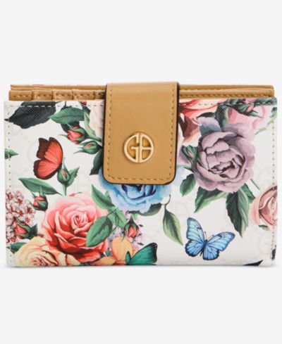 Giani Bernini Floral Print Framed Wallet, Macy's Exclusive