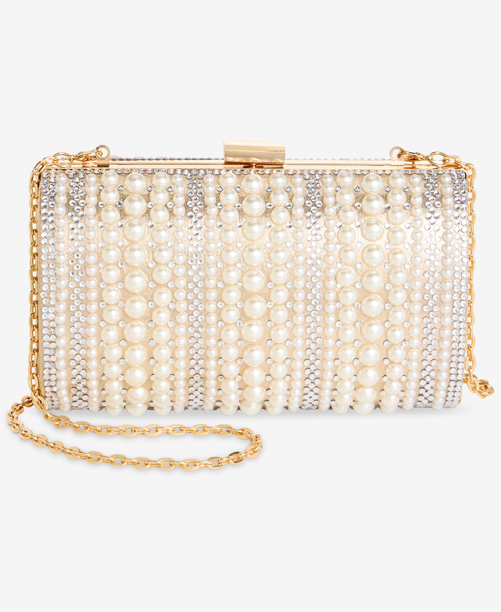 I.N.C. International Concepts Ranndi Crystal & Imitation Mini Pearl Clutch Handbag, Macy's Exclusive