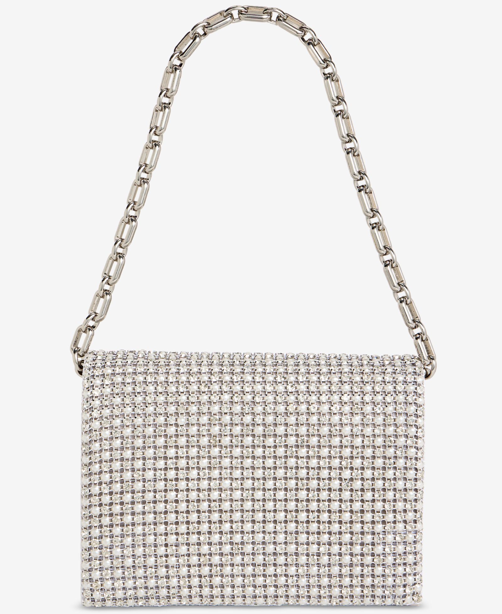 I.N.C. International Concepts Imitation Pearl XL Diamond Mini Flap Clutch, Macy's Exclusive