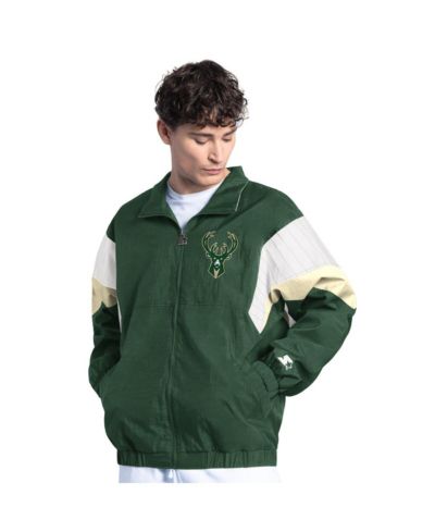 Мужская куртка Starter Hunter Green Milwaukee Bucks Yard Line Full-Zip Jacket