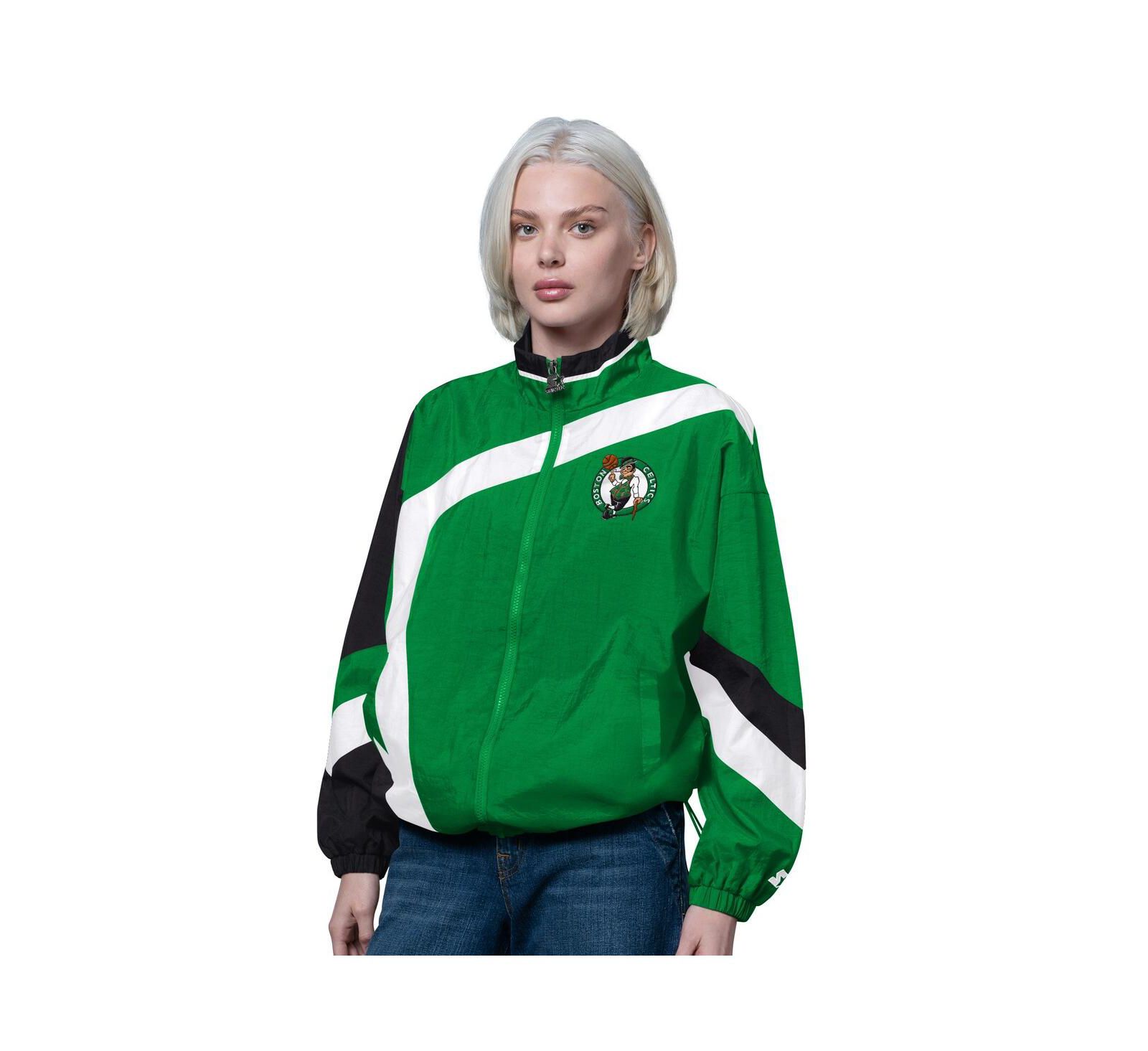Starter Women's Kelly Green/Black Boston Celtics 1st Quarter Full-Zip Jacket