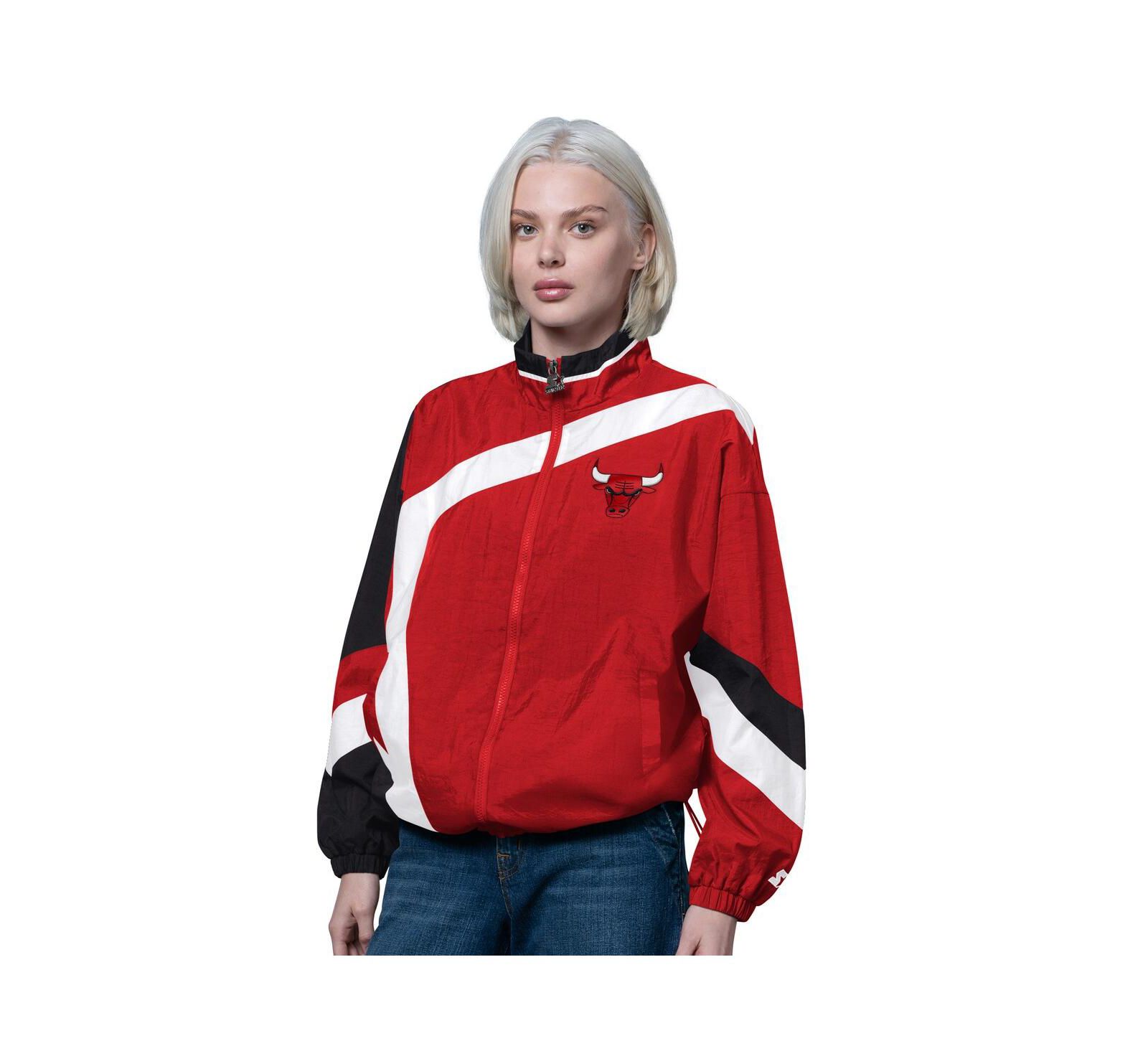 Starter Women's Red/Black Chicago Bulls 1st Quarter Full-Zip Jacket