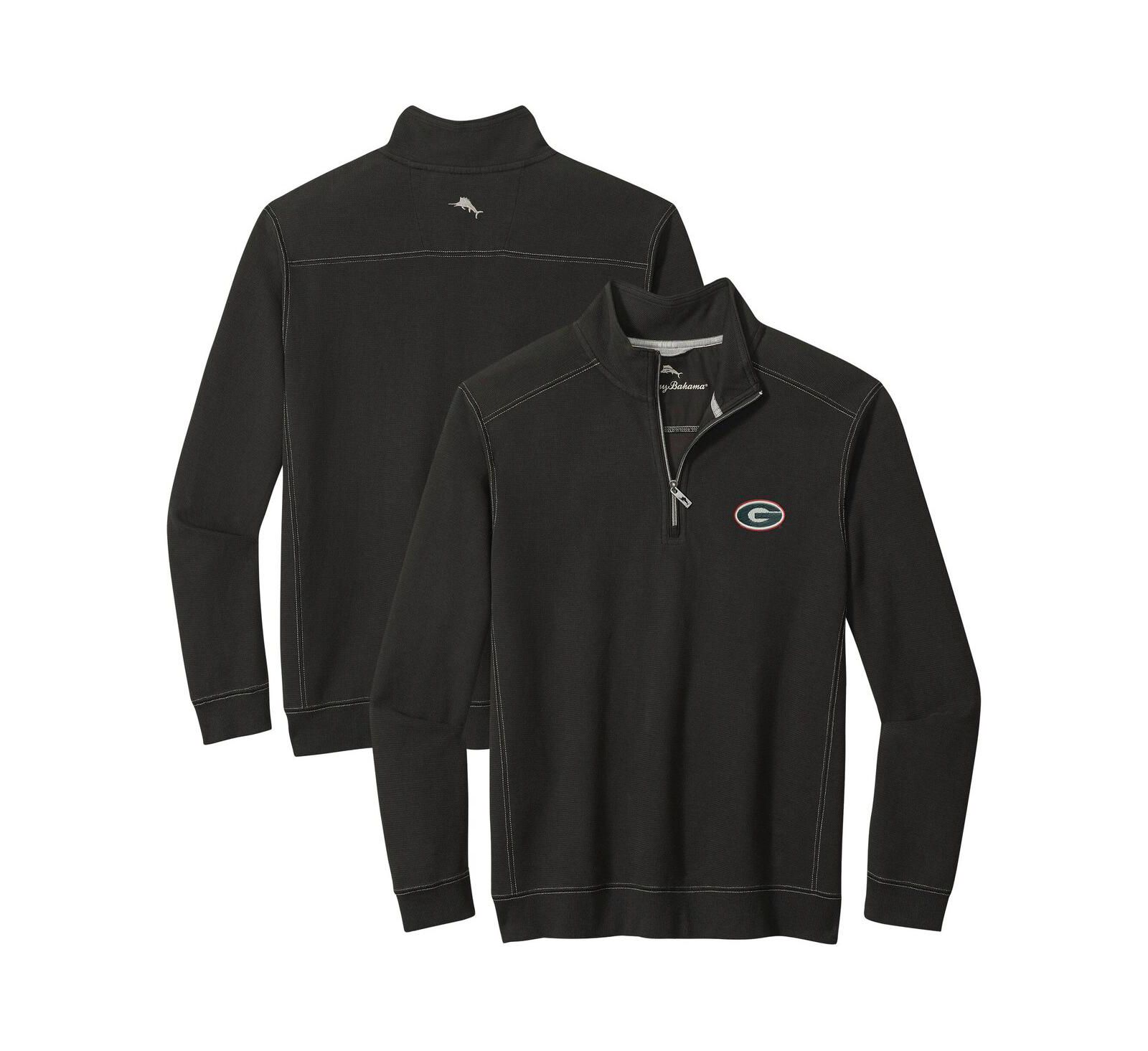 Tommy Bahama Men's Black Georgia Bulldogs Montego Bay Half-Zip Jacket