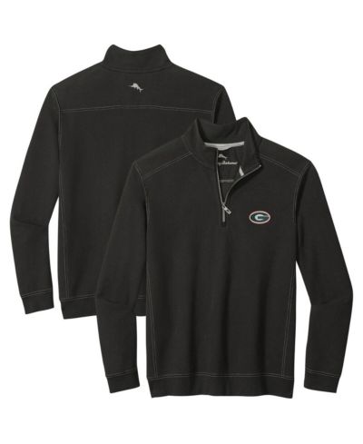 Мужская куртка Tommy Bahama Black Georgia Bulldogs Montego Bay Half-Zip