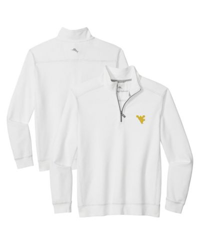 Мужская куртка Tommy Bahama White West Virginia Mountaineers Montego Bay Half-Zip