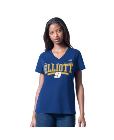 G-III 4Her by Carl Banks Women's Royal Chase Elliott Cheer Dance V-Neck T-Shirt