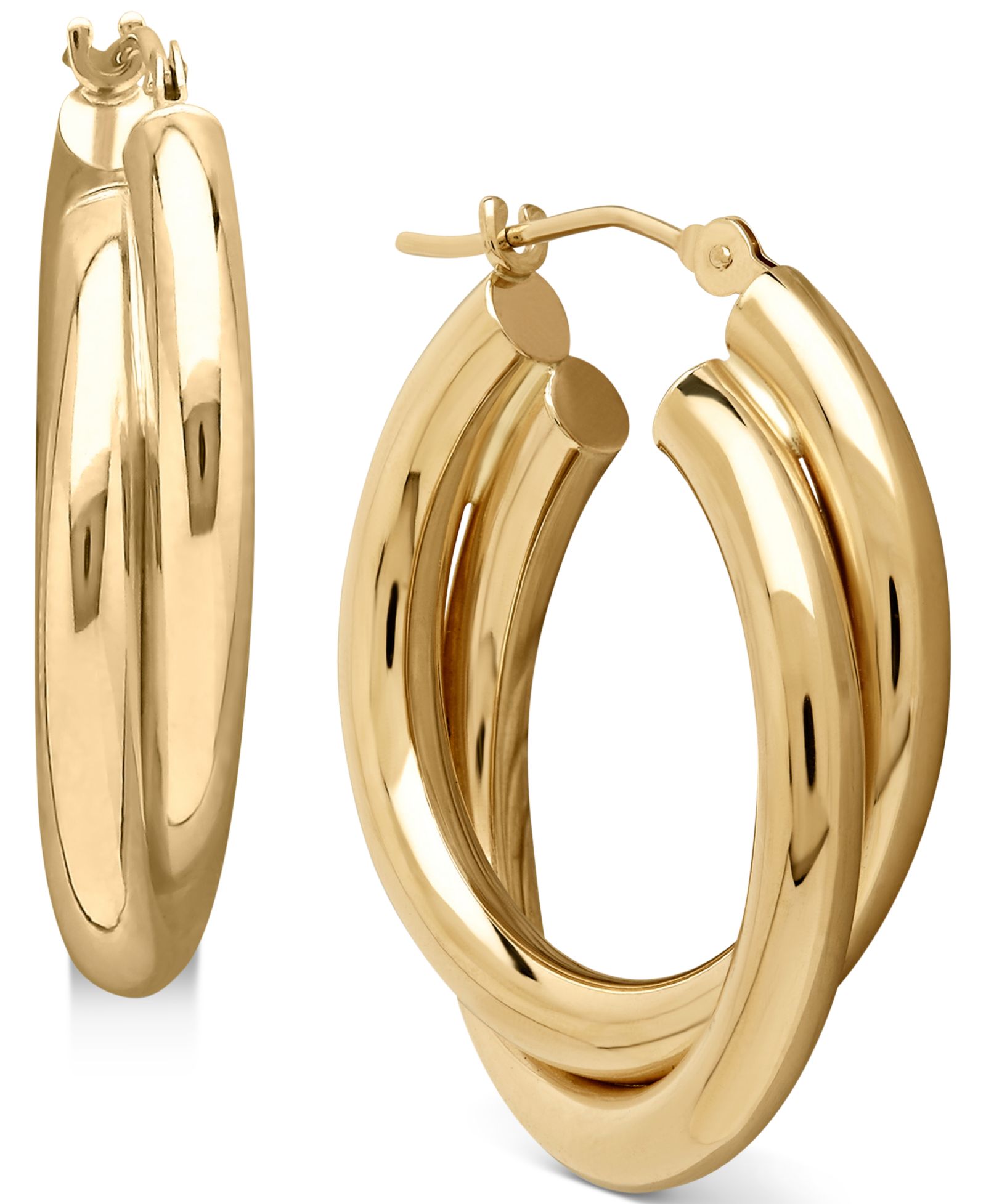 Серьги-кольца в 14k Gold
