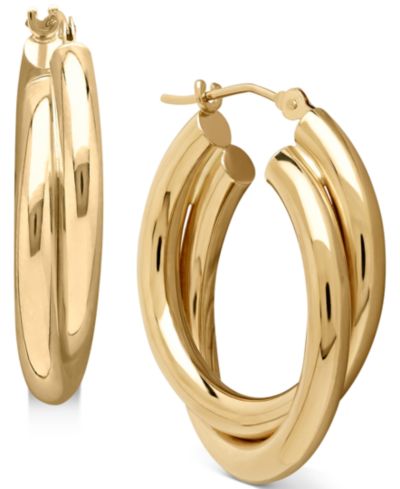 Серьги-кольца в 14k Gold