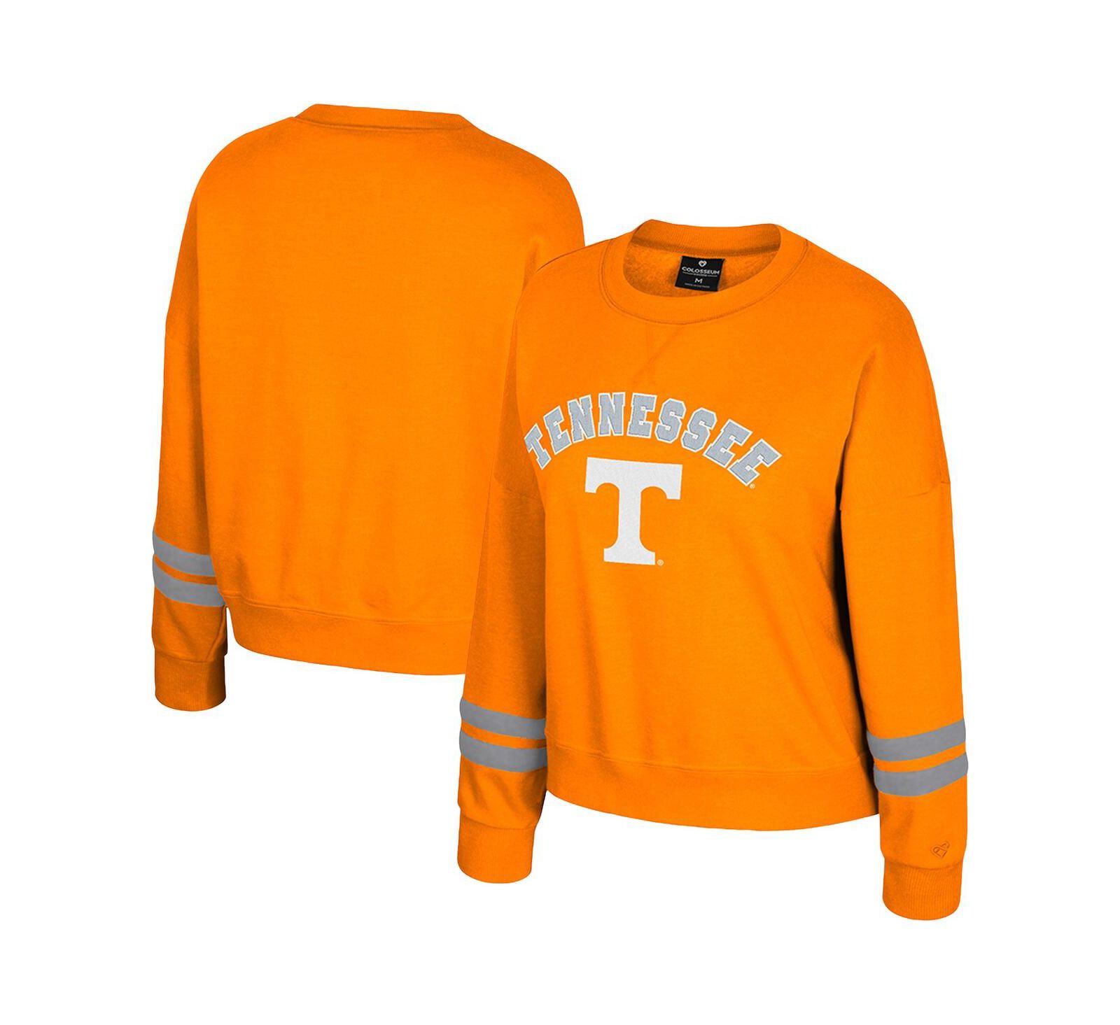 Colosseum Women's Tennessee Orange Tennessee Volunteers Splashy Crewneck Fleece Sweatshirt
