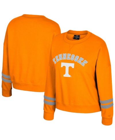 Colosseum Women's Tennessee Orange Tennessee Volunteers Splashy Crewneck Fleece Sweatshirt