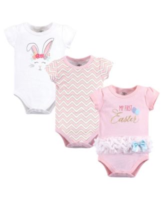 Little Treasure Baby Girls Treasure Breathable Cotton All-in-One Bodysuits