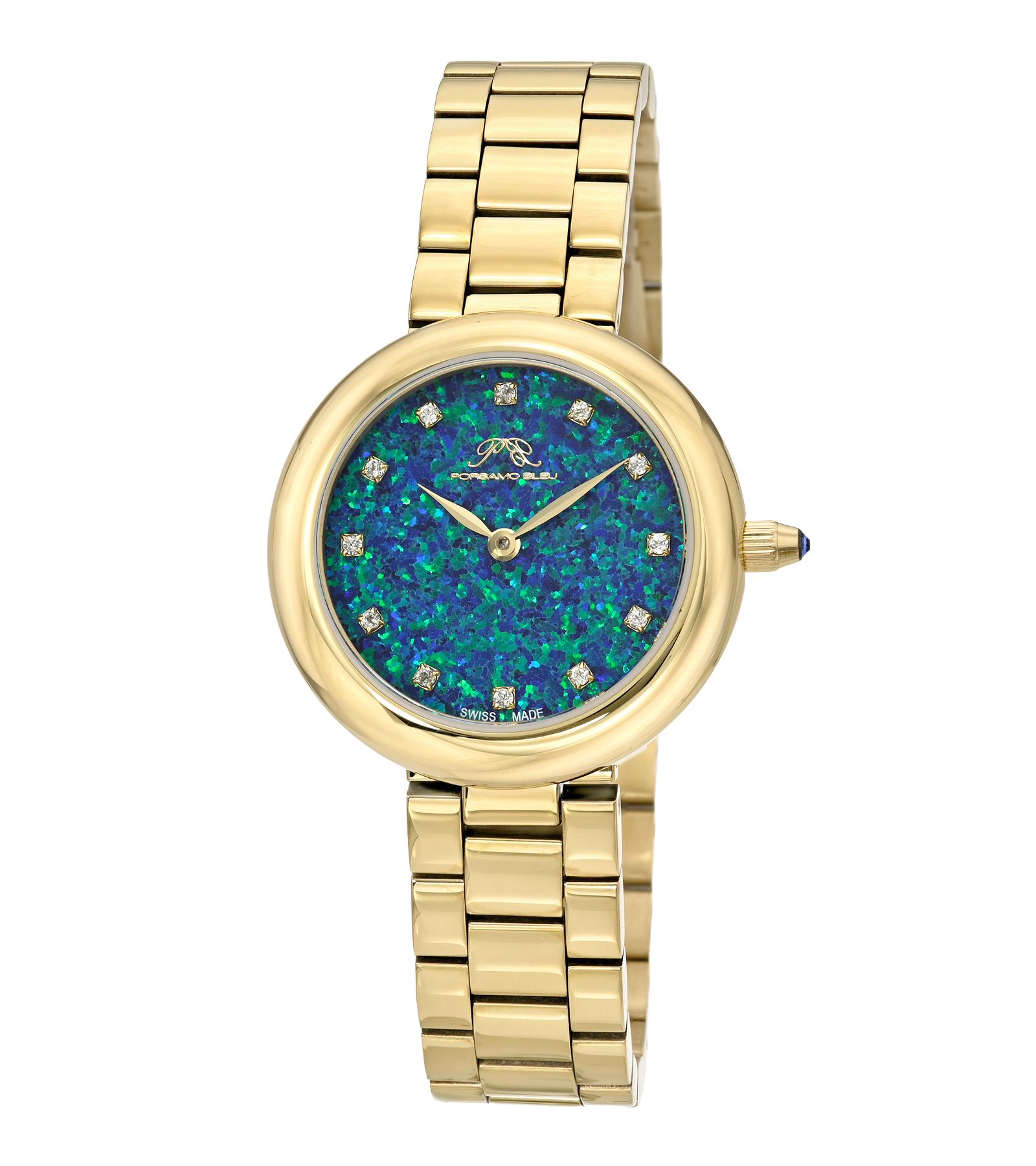Часы Porsamo Bleu Women's Opal Topaz Gold Tone Stainless Steel 32 mm