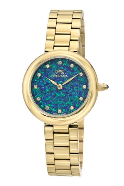 Часы Porsamo Bleu Women's Opal Topaz Gold Tone Stainless Steel 32 mm