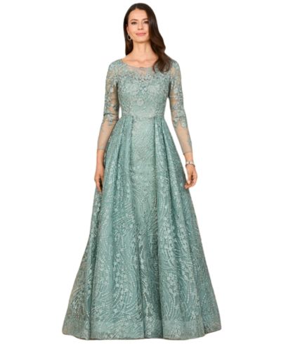 Вечернее платье Lara Women's Long Sleeve Gown with Overskirt
