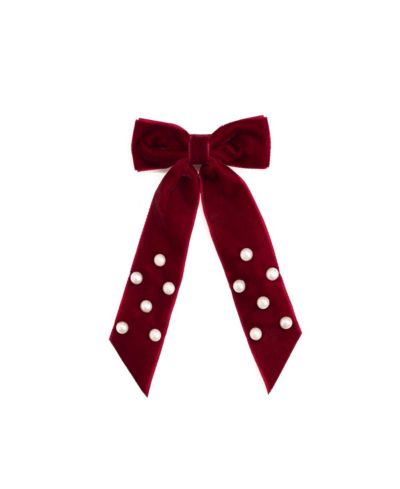 Детский аксессуар Sweet Wink Girls Ruby Red Velvet Coquette Bow Clip