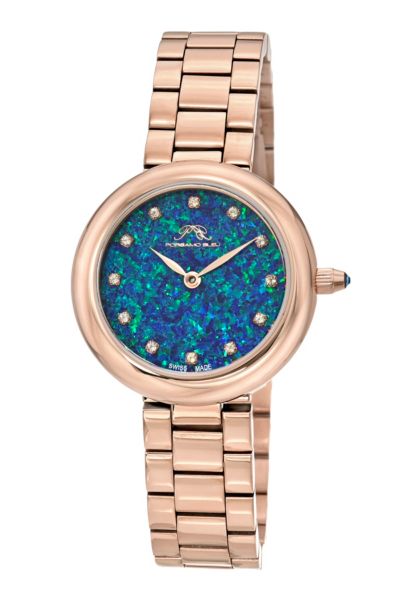Женские наручные часы Porsamo Bleu Opal Topaz Rose Tone из нержавеющей стали 32 mm