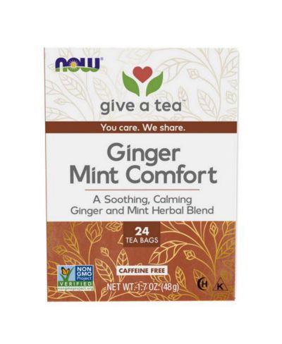 Чай NOW Foods Ginger Mint Comfort, 24 пакетика