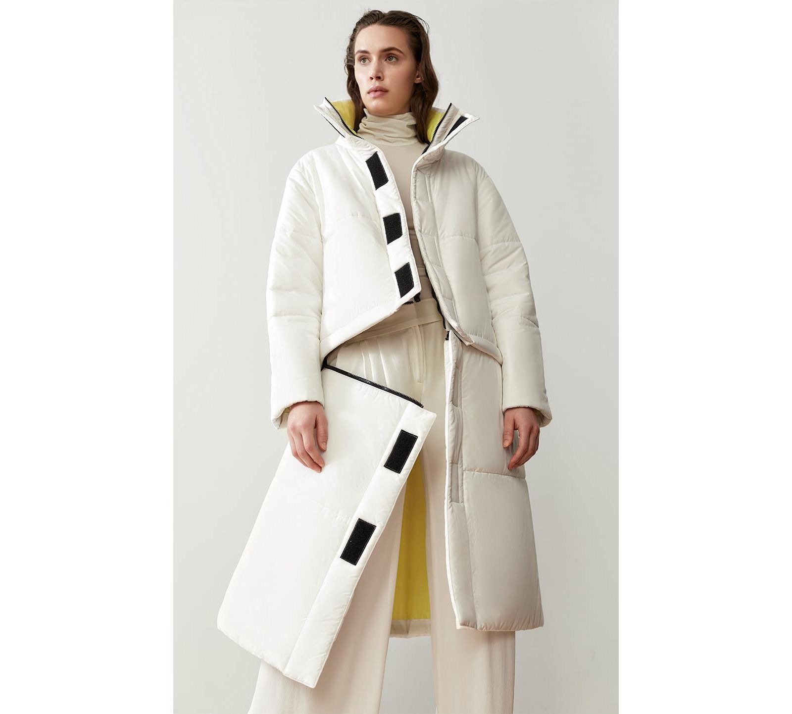 CAALO Women's Reversible Convertible Sustainable Down Coat