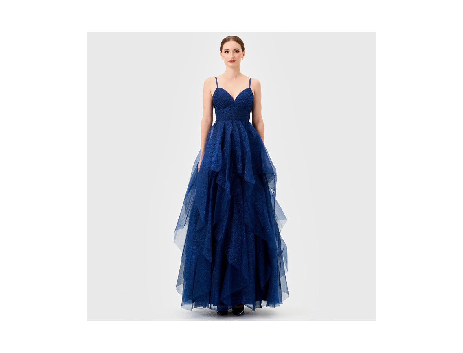 BARIANO Women's Solenne Tiered Ball Gown