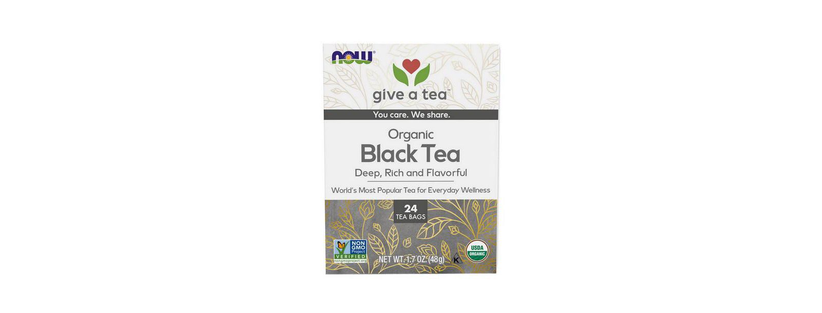 NOW Foods Boldly Black Tea, 25 Bags