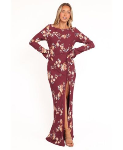 Petal and Pup Women's Alima Maxi Dress - Berry Floral
