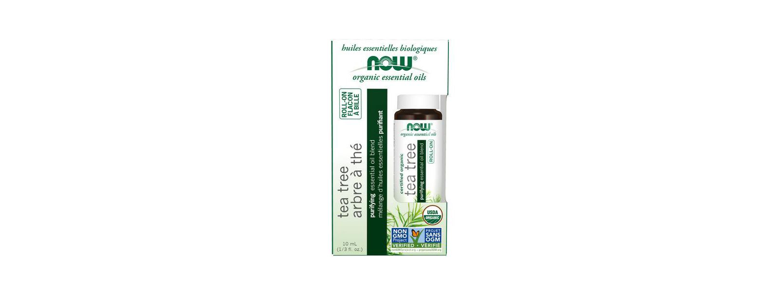 Масло для растирания NOW Foods Tea Tree, ролик, 10 ml