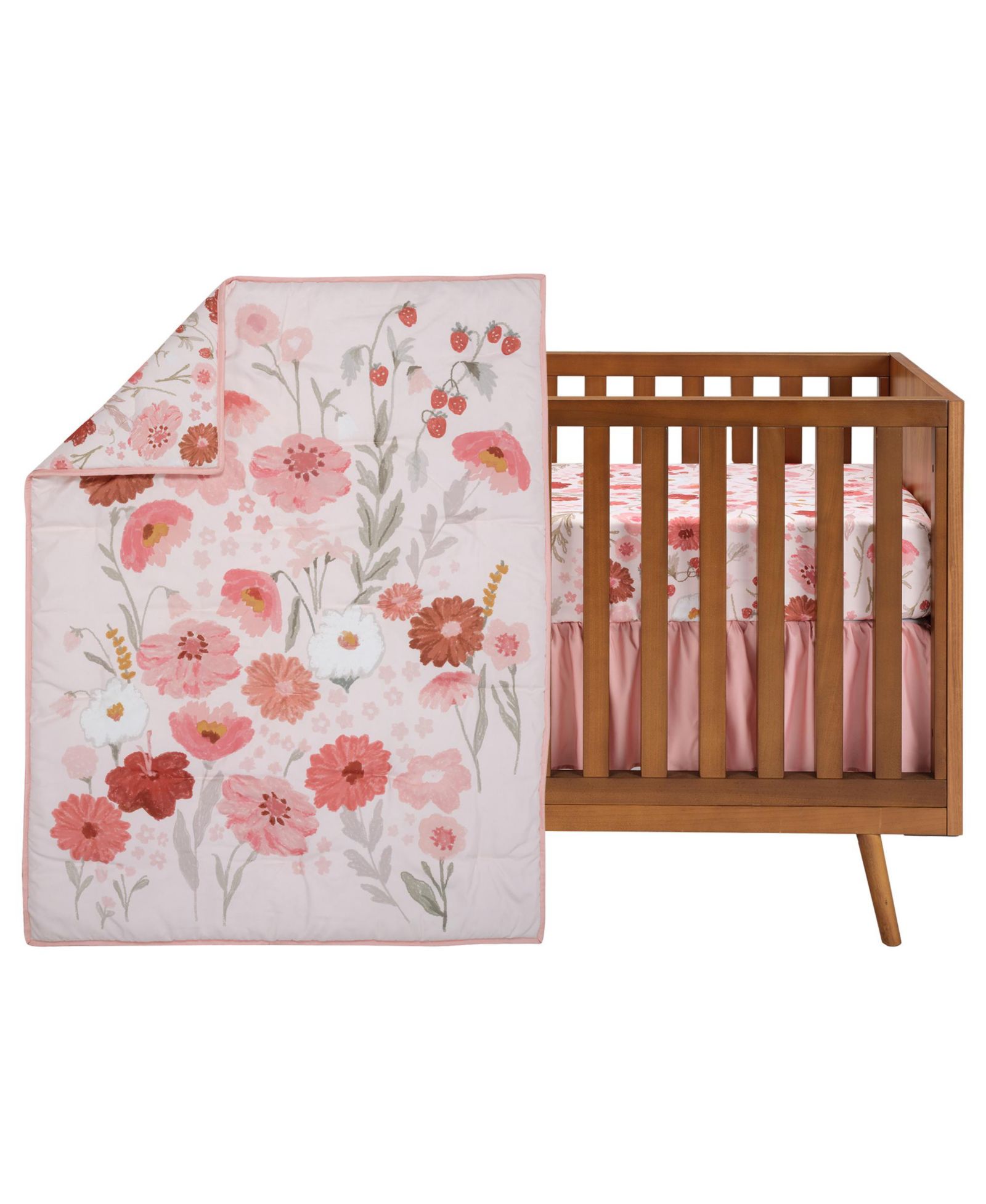 Комплект постельного белья Bedtime Originals Flower Power 3-Piece Floral Baby Nursery Crib