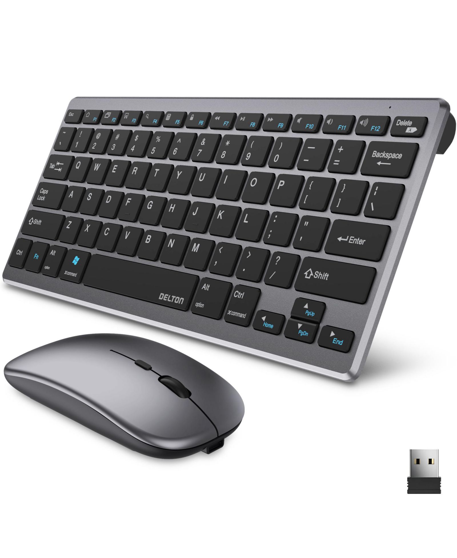 Delton N35 Wireless Silent Slim Keyboard & Mouse Combo for Windows, macOS, iOS, Linux, Android