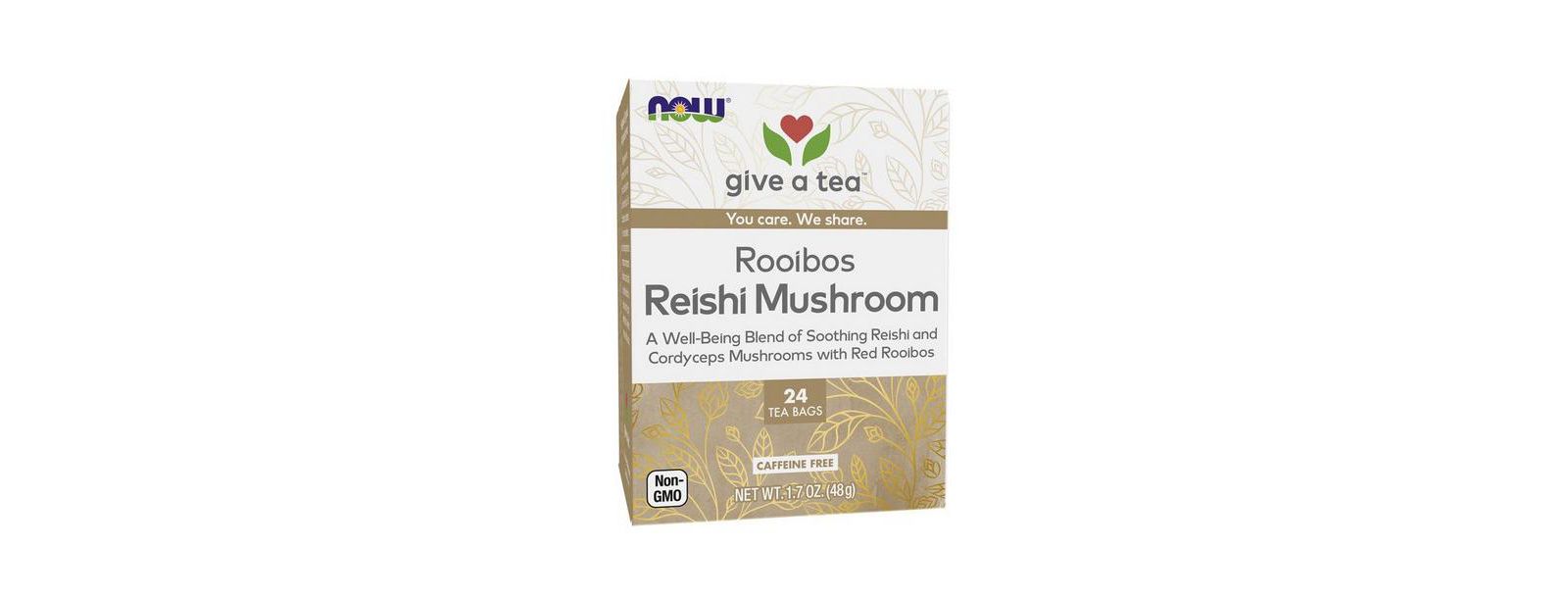 Чай NOW Foods Rooibos Reishi Mushroom, 24 пакетика