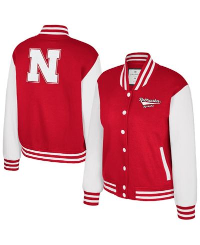 Женская флисовая куртка Colosseum Texas Scarlet Nebraska Huskers French Baguette Full Snap