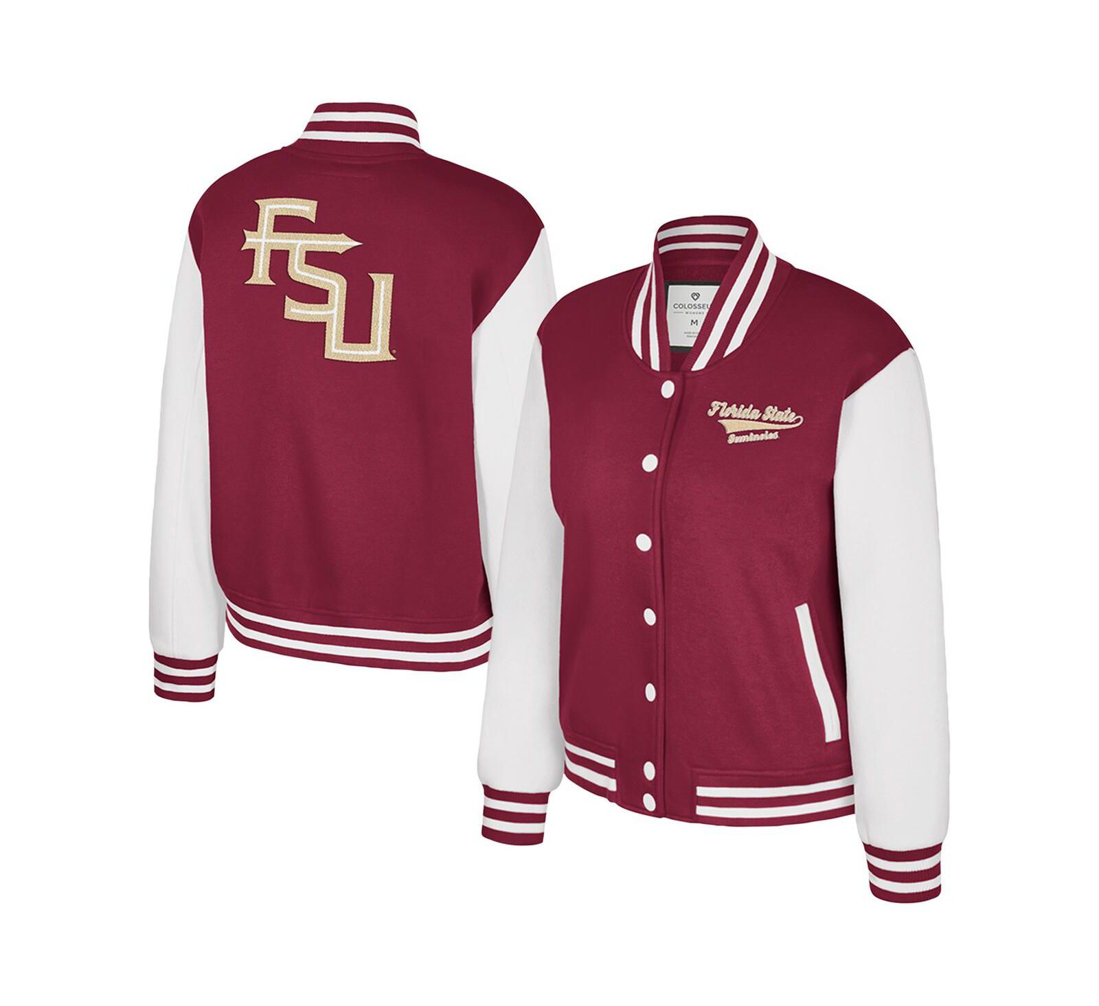 Женская флисовая куртка Colosseum Garnet Florida State Seminoles French Baguette Full Snap